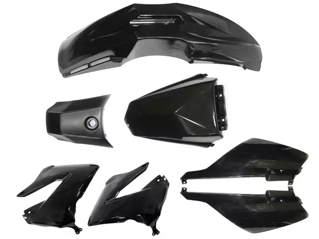 Tec-X Muovisarja, Musta, Derbi Senda R X-Treme 03-10, SM X-Treme 02-10 - Mopon & Skootterin Muovisarjat & tarrat - 96953 - 1