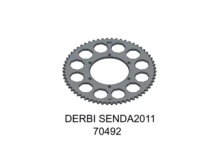 Tec-X Takaratas, 62 hammasta (420), Ø108mm, Aprilia 14-, Derbi 10-, Gilera 10- - Moottoripyörän Ketjut & rattaat - 101273 - 1