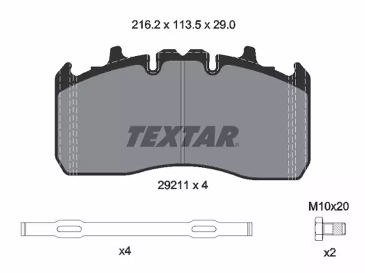 TEXTAR JARRUPALASARJA MERITOR ELSA 225-2 KÖGEL - Yleisosat ja tarvikkeet - 55783 - 1