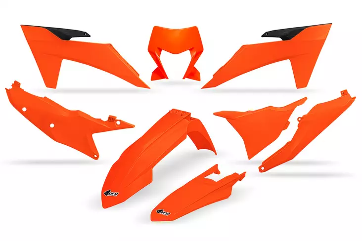 UFO Plastic kit 6-parts KTM EXC EXCF 2024-.. 125-500 Neon Orange - Moottoripyörän Muovisarjat - 78343 - 1