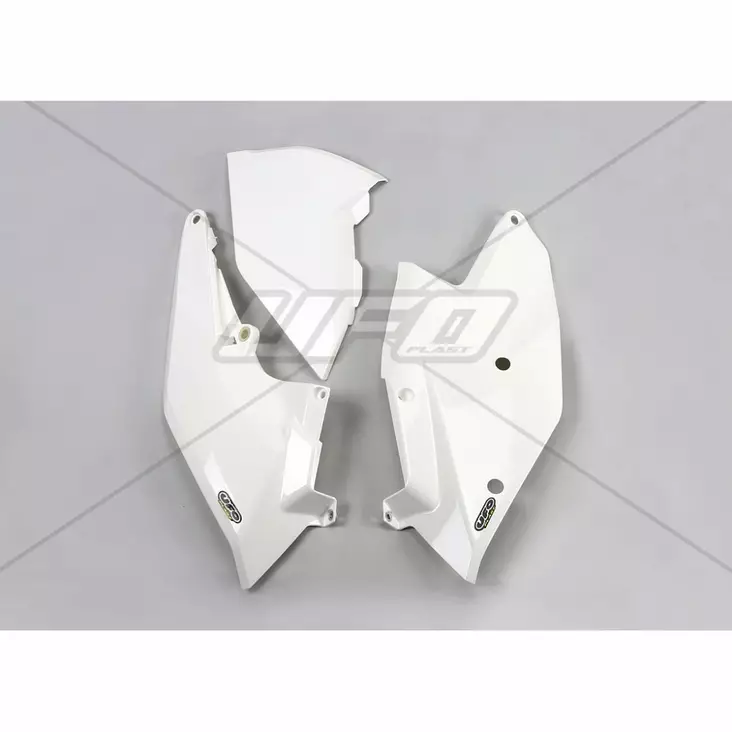UFO Sivunumerokilvet KTM125-525 SX/SXF 16-18 EXC/EXC-F 17-19 Valkoinen 047 - Moottoripyörän Sivupaneelit - 84503 - 1