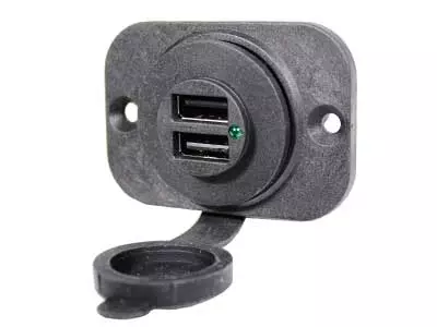 USB-RASIA 12/24V --> 2,1A/5V 2-PORTTIA - Yleisosat ja tarvikkeet - 160493 - 1
