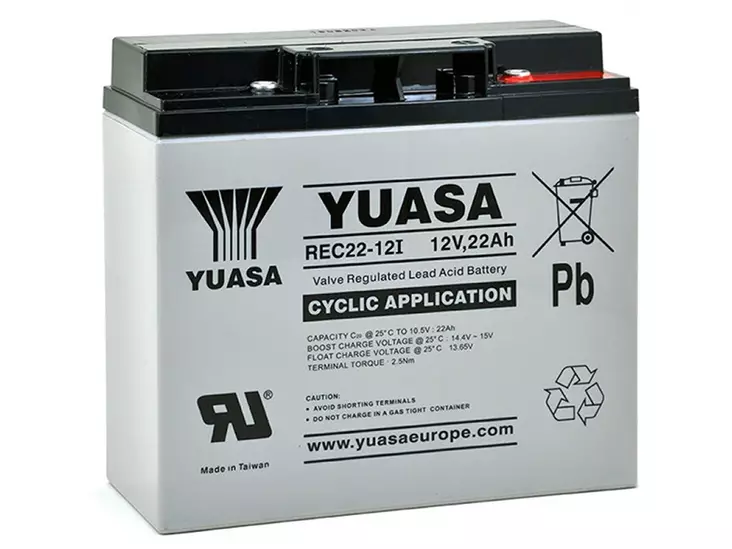YUASA 12V CYCLIC AGM VRLA 22 AH 181X76,2X167 -/+ - Yleisosat ja tarvikkeet - 46523 - 1