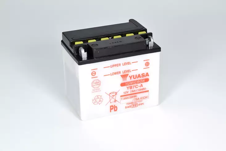 Yuasa akku, YB7C-A (cp) Happopatruuna mukana (4) - Yleisosat - Akut - 107783 - 1
