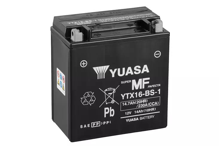 Yuasa akku, YTX16-BS-1 (cp) Happopatruuna mukana (3) - Yleisosat - Akut - 108513 - 1