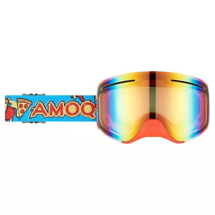 AMOQ Vision Vent+ Magnetic Ajolasit Pizza - Punainen Peili - Moottorikelkan Ajolasit - 72323 - 1