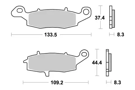 Sbs Jarrupalat Sintered Taakse - Moottoripyörän Jarrupalat - 105093 - 1