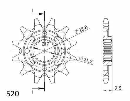 Supersprox / JT Eturatas 1441.13 - Moottoripyörän Eturattaat - 102073 - 1