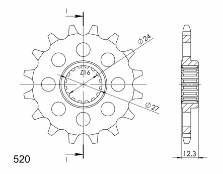 Supersprox / JT Eturatas 1444.15 - Moottoripyörän Eturattaat - 103263 - 1
