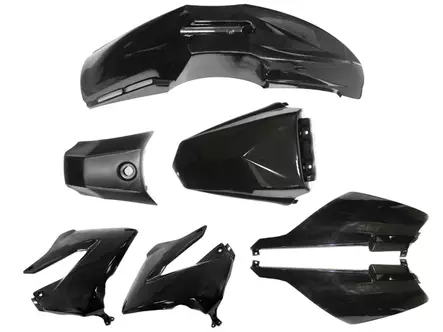 Tec-X Muovisarja, Musta, Derbi Senda R X-Treme 03-10, SM X-Treme 02-10 - Mopon & Skootterin Muovisarjat & tarrat - 96953 - 1