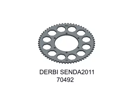 Tec-X Takaratas, 62 hammasta (420), Ø108mm, Aprilia 14-, Derbi 10-, Gilera 10- - Moottoripyörän Ketjut & rattaat - 101273 - 1