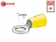 C-PWR LIITIN KELT. LENKKI 6.4MM 20KPL - Yleisosat ja tarvikkeet - 42173 - 1