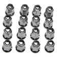 ITP Pyöränmutterisarja 10 x 1.25mm 60° kartio kromi 14mm avain 16 kpl - Mönkijän Mutterit & kapselit - 130543 - 1