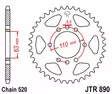 JT Rear Sprocket JTR890.45 - Moottoripyörän Ketjut & rattaat - 85833 - 1