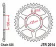 JT Takaratas ZBK - Musta Zinc JTR2014.48ZBK - Moottoripyörän Ketjut & rattaat - 79183 - 1