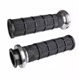 ODI Street V-TWIN Lock-On HART-LUCK Full-Waffle BLACK/Black/silver - Moottoripyörän Ohjaus & hallinta - 81123 - 1