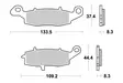 Sbs Jarrupalat Sintered Taakse - Moottoripyörän Jarrupalat - 105093 - 1