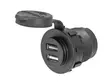USB-RASIA HD 12/24V 5,0A/5V 2-PORTTIA MUSTA * - Yleisosat ja tarvikkeet - 46413 - 1