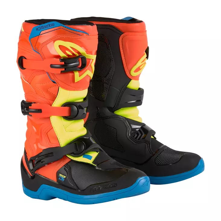 Alpinestars Saapas Tech 3s Nuorten oranssi/Sininen 42 - MP Saappaat Offroad - 91374 - 1
