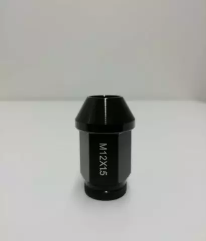 Alumiinimutterisarja musta 1,5mm nousu, 12mm, 20 kpl - Pultit ja mutterit - 115764 - 1