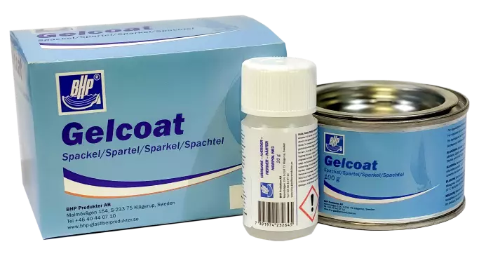 BHP Gelcoat-täyte 100g 80003 harmaa sis. kovetin - Lasikuitutuotteet - 109194 - 1