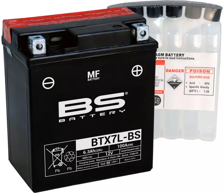 BS Battery BTX7L-BS MF (cp) Maintenance Free - Yleisosat - Akut - 107454 - 1