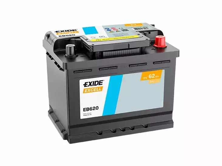 EB620 EXIDE EXCELL 62AH 242X175X190 -/+ 540A - Yleisosat ja tarvikkeet - 45494 - 1