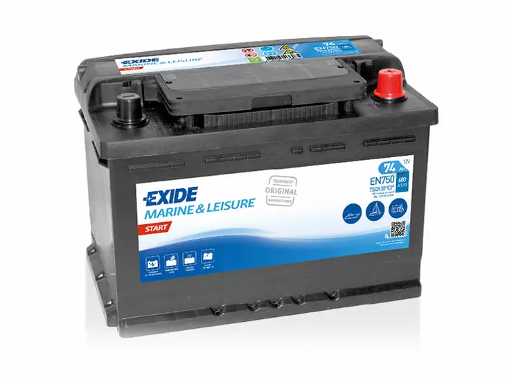 EN750 EXIDE START 74AH 278X175X190 -/+ 680A - Yleisosat ja tarvikkeet - 45444 - 1