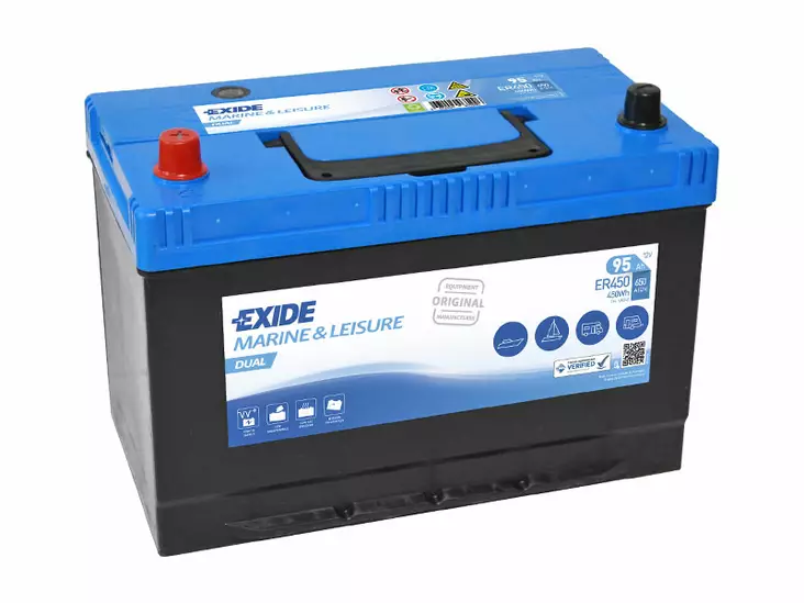 ER450 EXIDE DUAL 95AH 306X173X222 +/- 650A - Yleisosat ja tarvikkeet - 45524 - 1