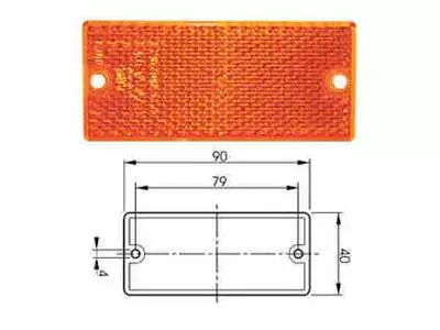 HEIJASTIN RUUVIK 40X90MM KIINN.VÄLI 79MM - Yleisosat ja tarvikkeet - 38264 - 1
