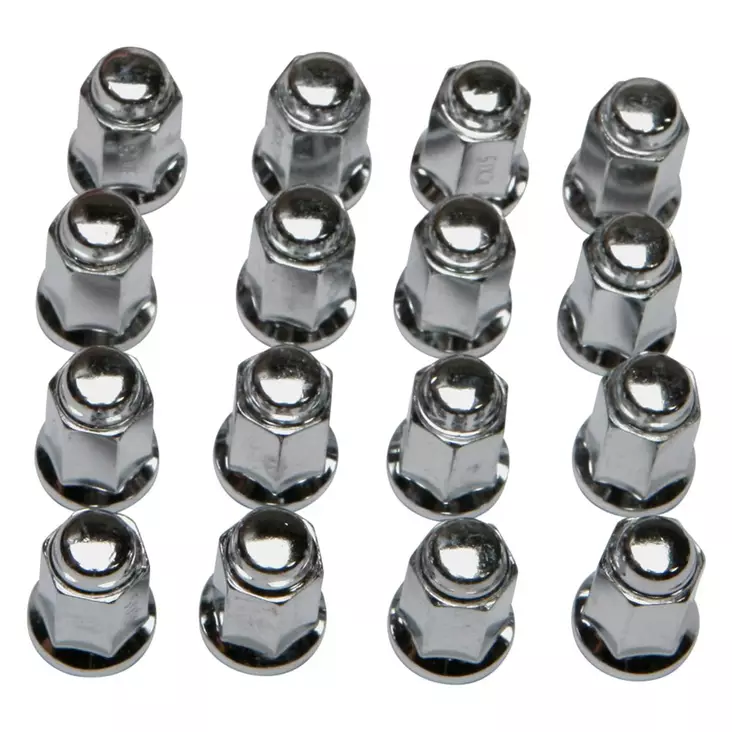 ITP Pyöränmutterisarja 10 x 1.50mm 60° kartio kromi 16 kpl - Mönkijän Mutterit & kapselit - 81934 - 1