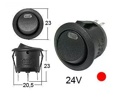 KEINUKYT.PYÖR.0-1 LED PUN 24V - Yleisosat ja tarvikkeet - 53554 - 1