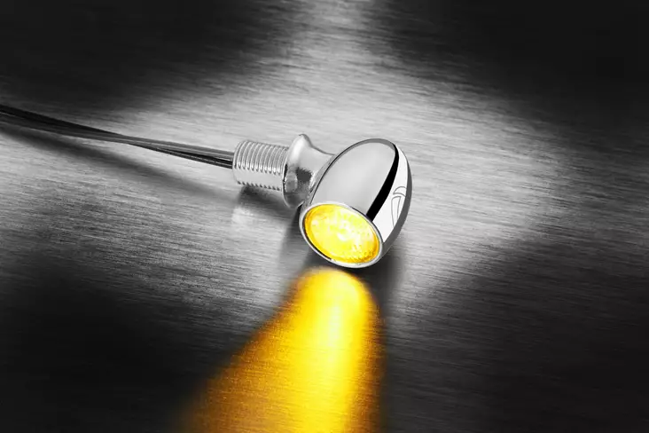 Kellermann Atto® indicator chrome w/ clear glass - Moottoripyörän Valot, vilkut & heijastimet - 105474 - 1