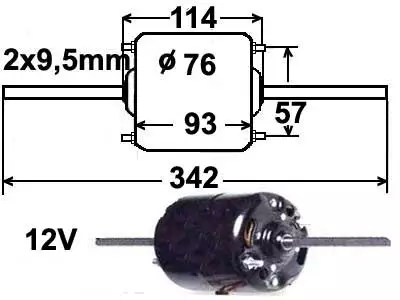LÄM.MOOT. 12V 2X9,6MM/75 - Yleisosat ja tarvikkeet - 19014 - 1