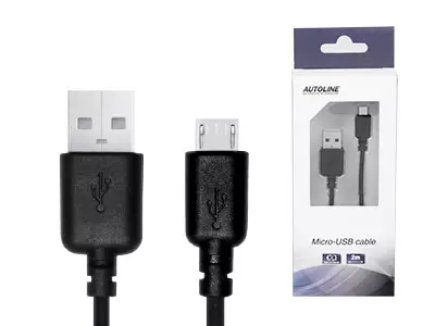 MICRO-USB KAAPELI 2M MUSTA - Yleisosat ja tarvikkeet - 46454 - 1