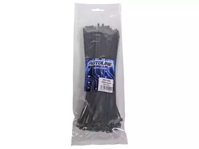 NIPPUSIDE MUSTA AUTOLINE 290X4,8 100 KPL PUSSI - Yleisosat ja tarvikkeet - 36744 - 1