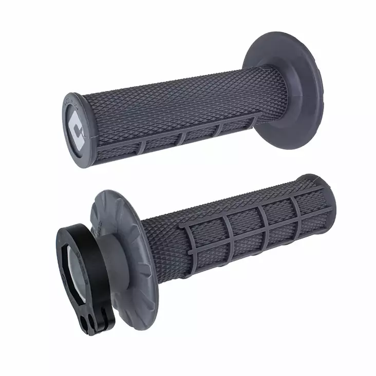 ODI Half-Waffle MX Lock-On Grip Set Graphite - Moottoripyörän Ohjaus & hallinta - 80744 - 1