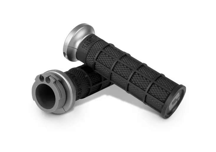 ODI Street V-TWIN Lock-On HART-LUCK Full-Waffle BLACK/Gunmetal/grey - Moottoripyörän Ohjaus & hallinta - 81294 - 1