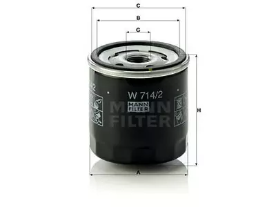 ÖLJYNSUODATIN MANN, FIAT - Yleisosat ja tarvikkeet - 64404 - 1