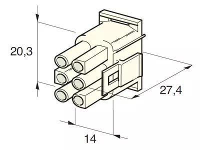 PISTOKE 6-NAP. MATE-N-LOCK UROS - Yleisosat ja tarvikkeet - 35894 - 1
