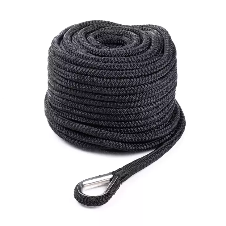 Qvarken Ankkuriköysi Dockline koussilla 14mm 40m musta - Veneen kiinnitys - 110314 - 1
