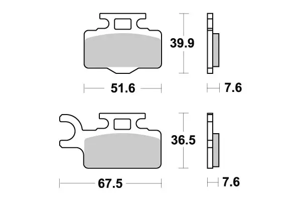 Sbs Jarrupalat Sintered Offroad - Moottoripyörän Jarrupalat - 104644 - 1