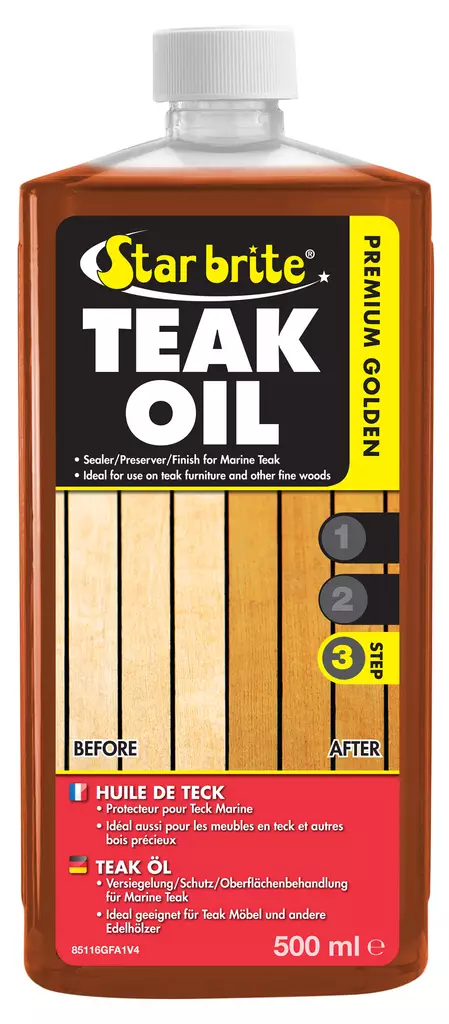 Star brite Premium Teak Oil Teak öljy uv-suoja 500ml - Pesu & huolto - 108564 - 1