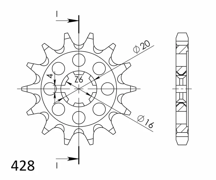 Supersprox / JT Eturatas 555.13 - Moottoripyörän Eturattaat - 100834 - 1