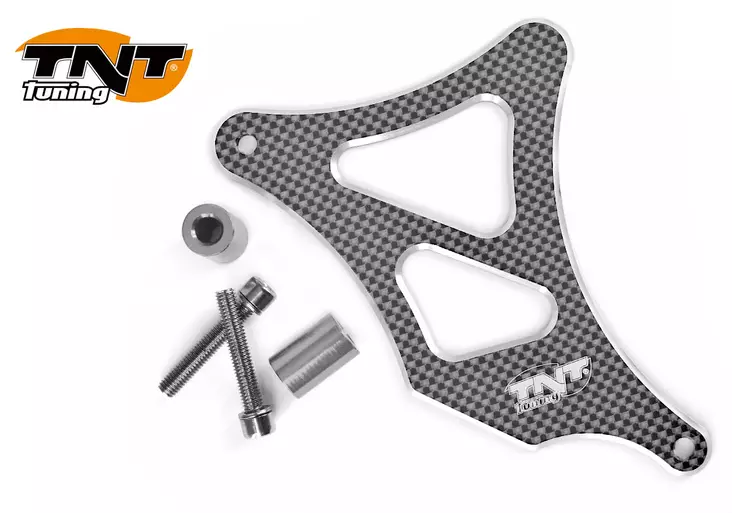TNT Eturattaan suoja, Alumiini, Carbon-kuvio AM6 - Mopon & Skootterin Moottorin suojat - 96744 - 1