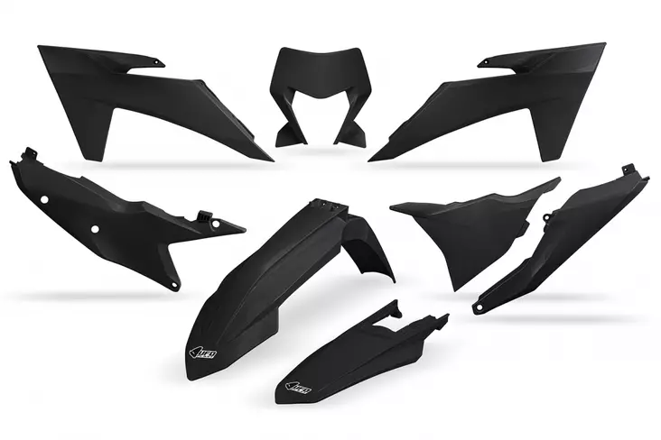 UFO Plastic kit 6-parts KTM EXC EXCF 2024-.. 125-500 Black - Moottoripyörän Muovisarjat - 78944 - 1