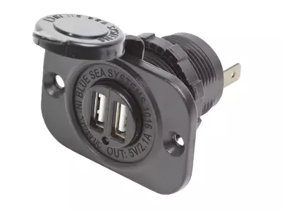 USB-RASIA MUSTA 12/24V 2-PORTTIA 2,1A/5V - Yleisosat ja tarvikkeet - 46354 - 1