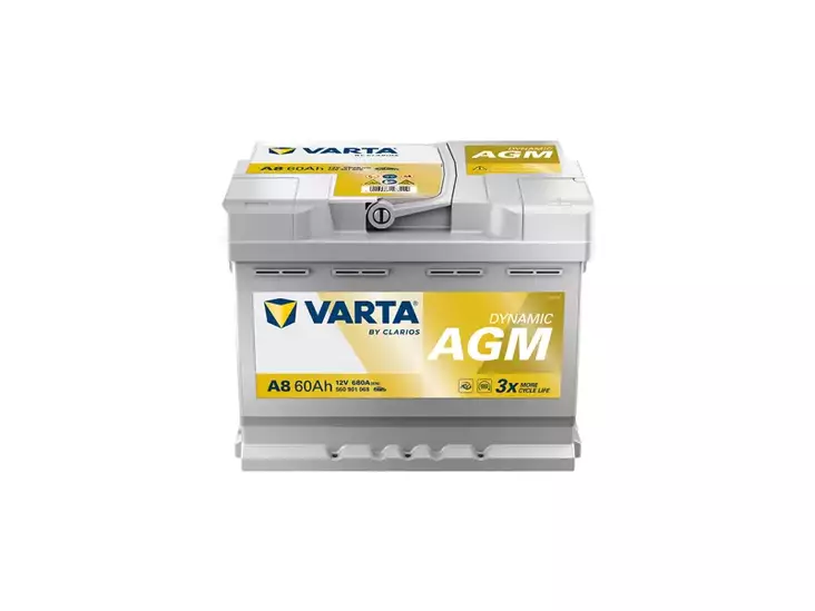 VARTA DYNAMIC AGM 60AH 680A 242X175X190MM -/+ - Yleisosat ja tarvikkeet - 45314 - 1