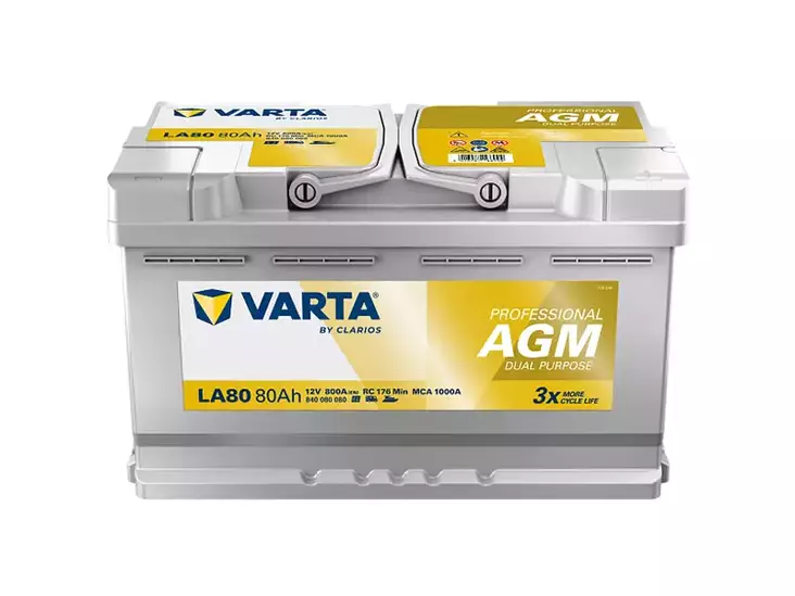 VARTA PROFESSIONAL AGM 80AH 800A 315X175X190MM -/+ - Yleisosat ja tarvikkeet - 45084 - 1