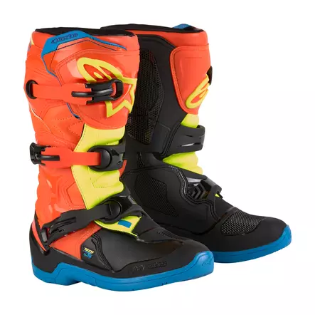 Alpinestars Saapas Tech 3s Nuorten oranssi/Sininen 42 - MP Saappaat Offroad - 91374 - 1